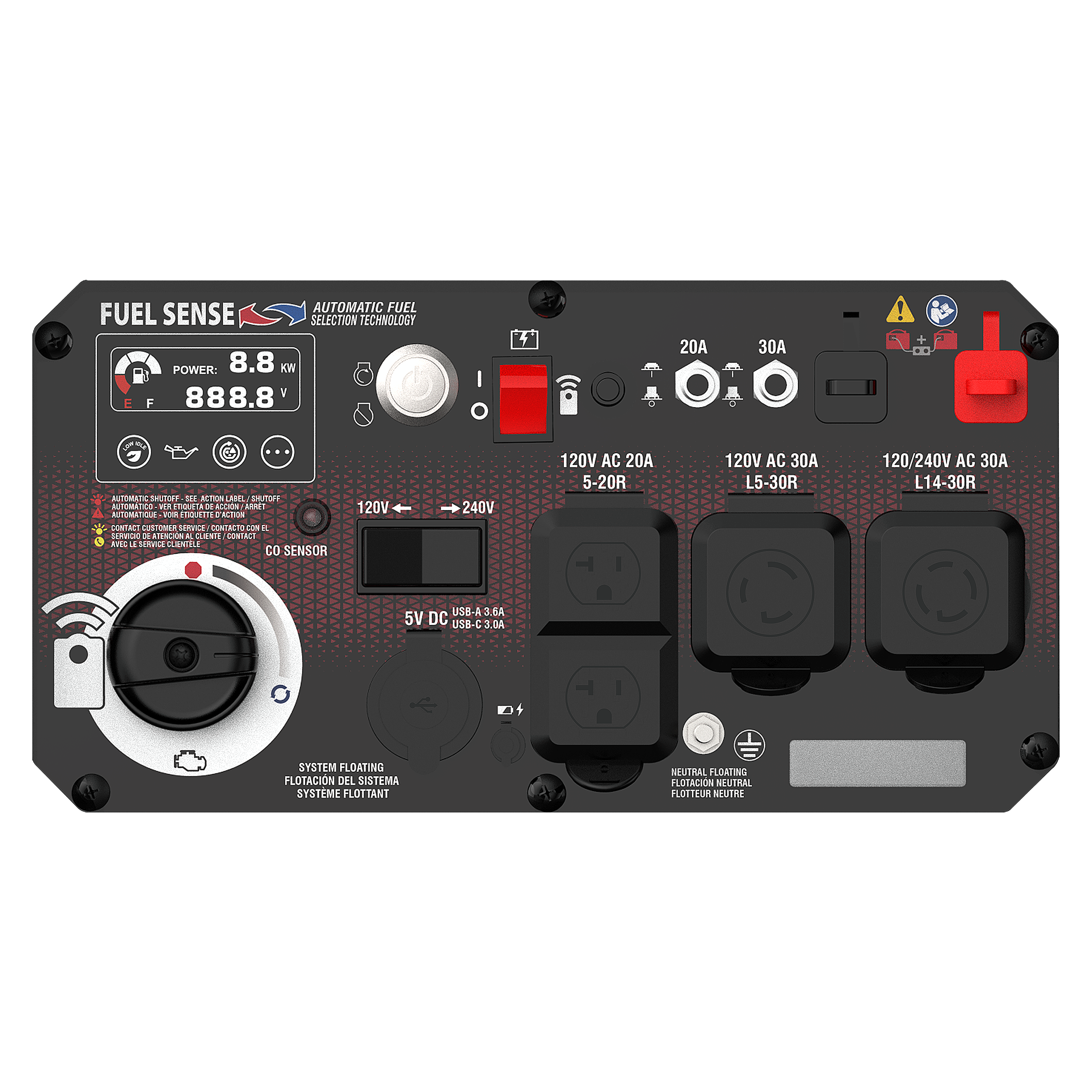 GXS7600iRD - Dual Fuel, Remote Start Inverter Generator