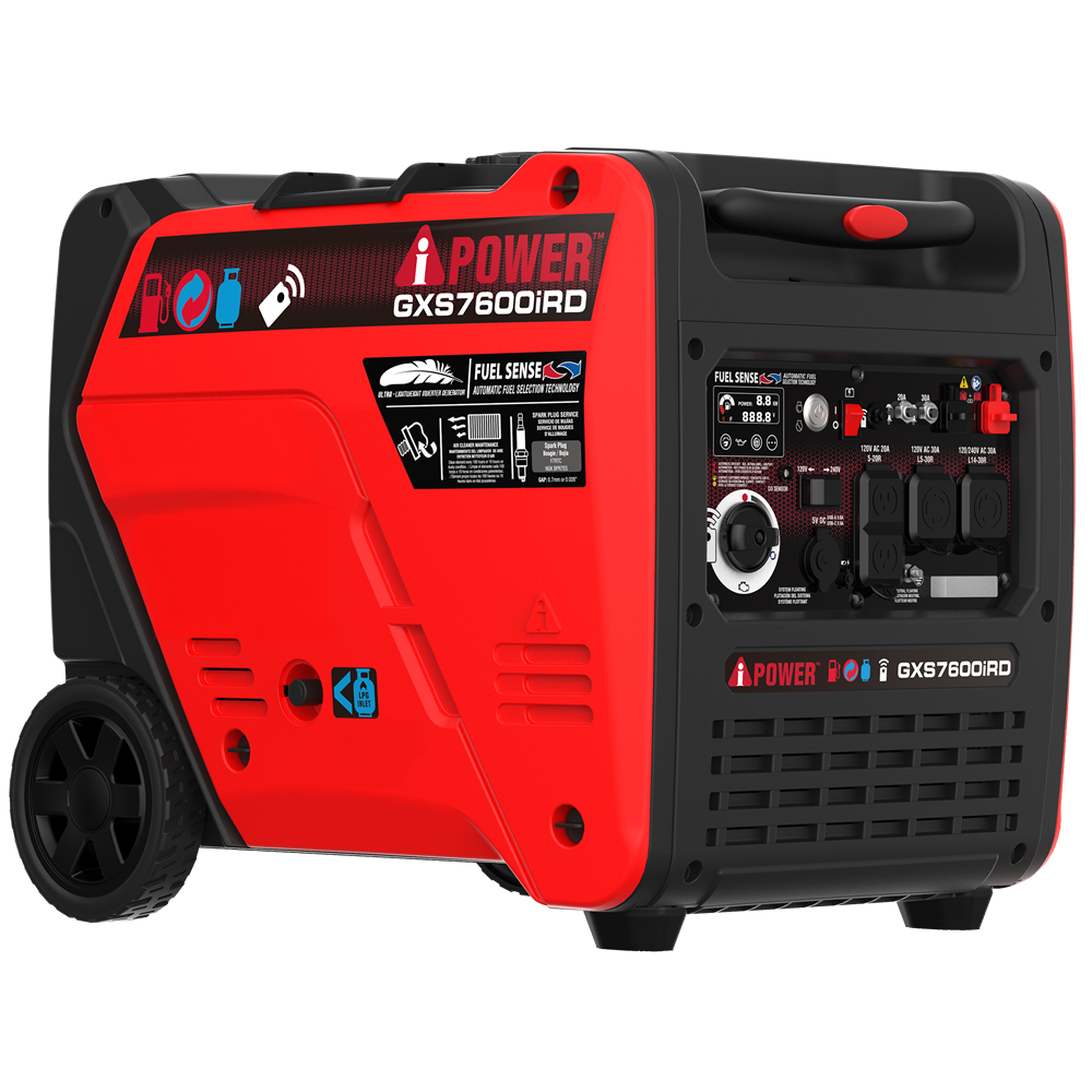 GXS7600iRD - Dual Fuel, Remote Start Inverter Generator