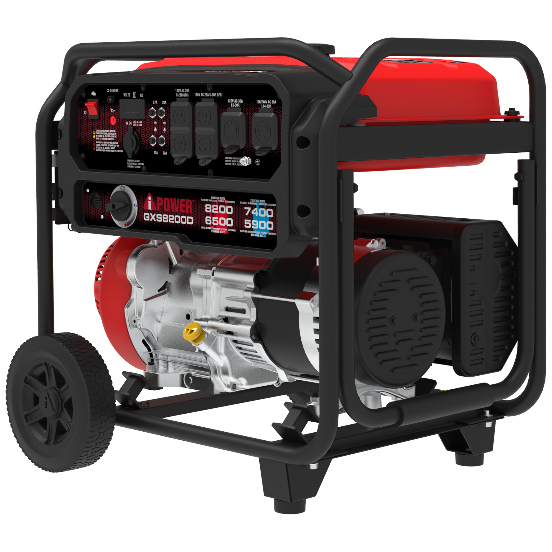 8200 Watt Dual Fuel Generator With CO Alert GXS8200D