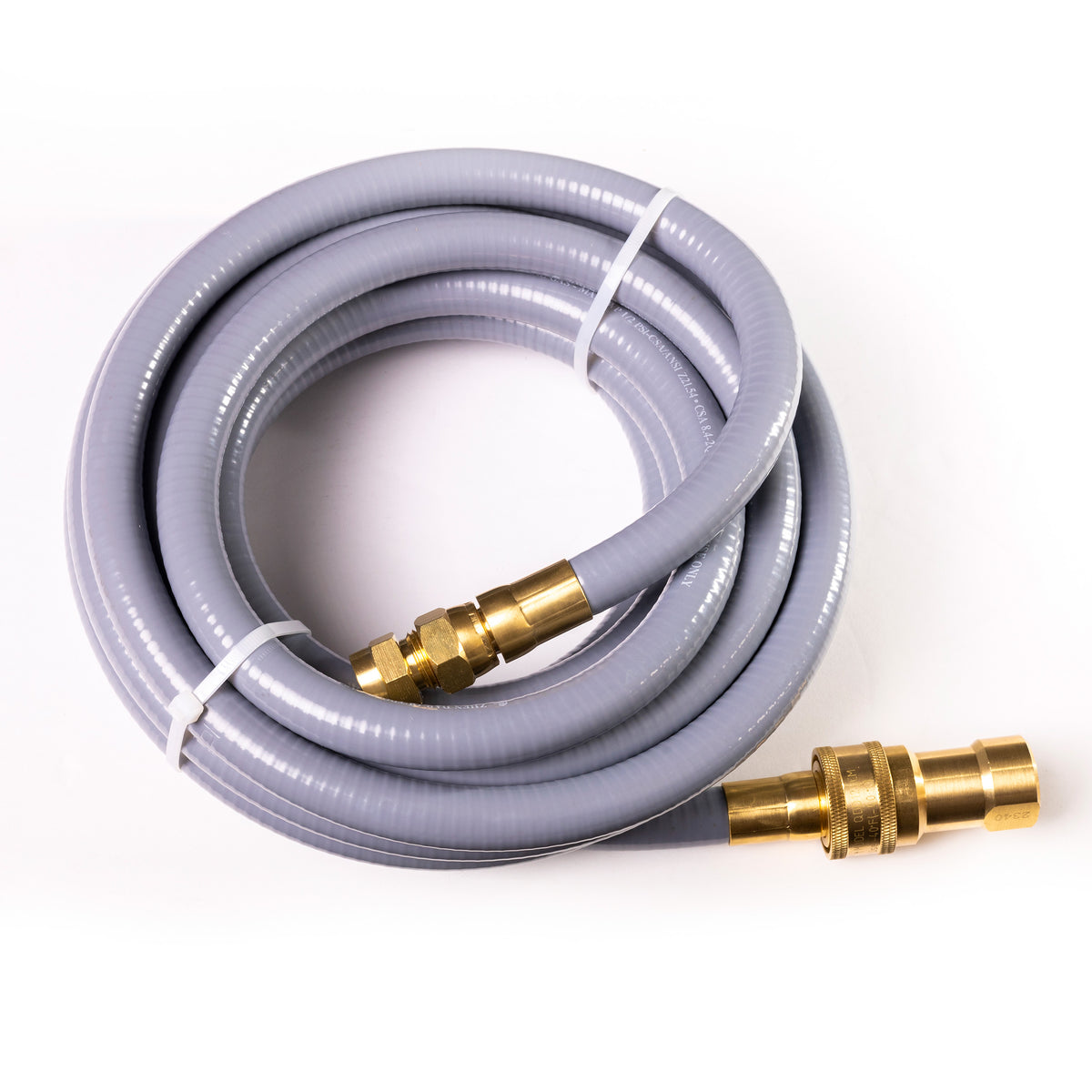 H1002 20 FT Quick Connect 1/2" Natural Gas Hose Kit – 20ft Quick‑Connect Natural Gas Hose with Brass Fittings, Weather‑Proof 1/2″ Generator Accessory Adapter Kit