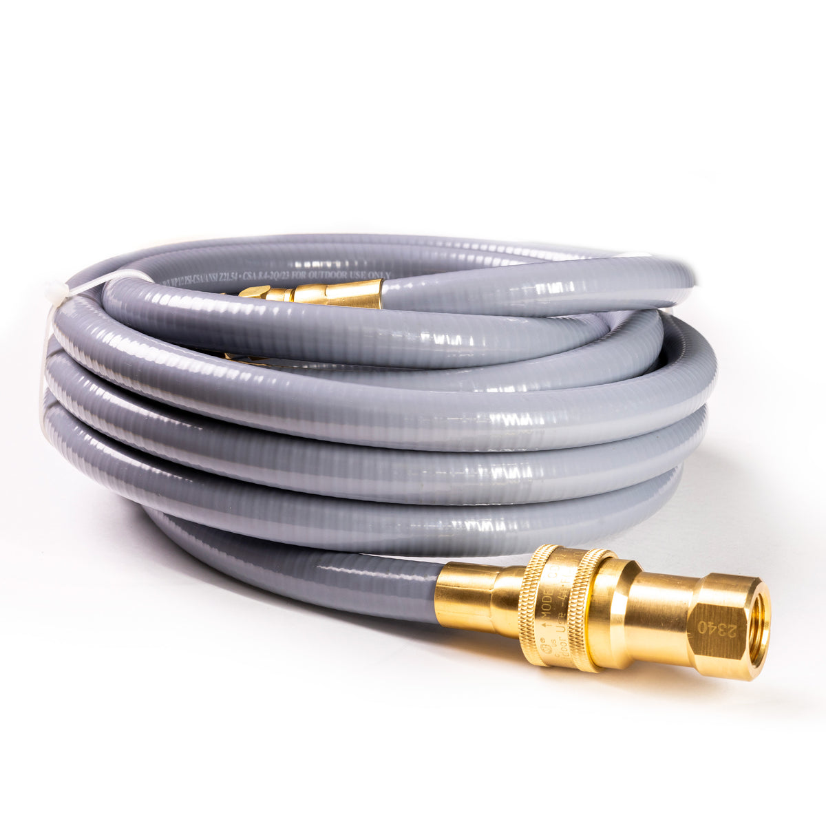 H1002 20 FT Quick Connect 1/2" Natural Gas Hose Kit – 20ft Quick‑Connect Natural Gas Hose with Brass Fittings, Weather‑Proof 1/2″ Generator Accessory Adapter Kit