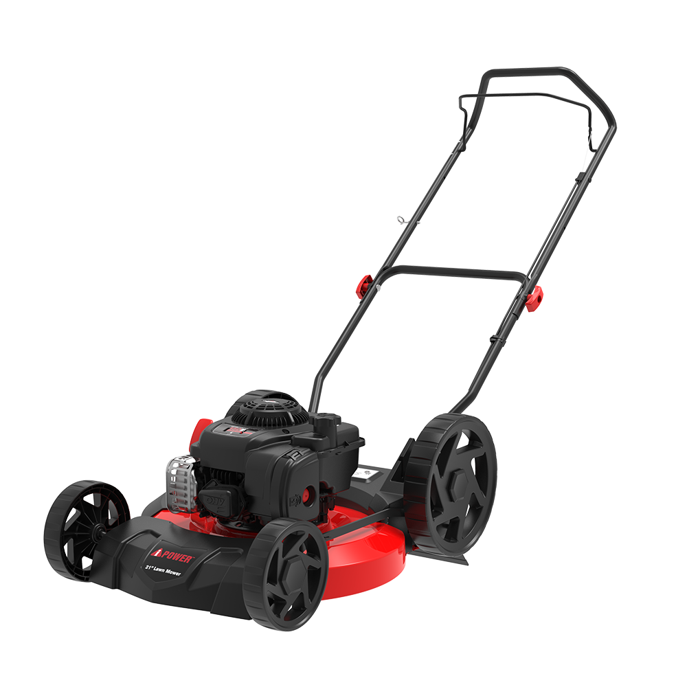 AiPower 21'' Gas Push Lawn Mower with 125cc B&S Engine 2 in 1 Mulching & Side Discharge with 5 Position Adjustable Height - LM2N1-HWP