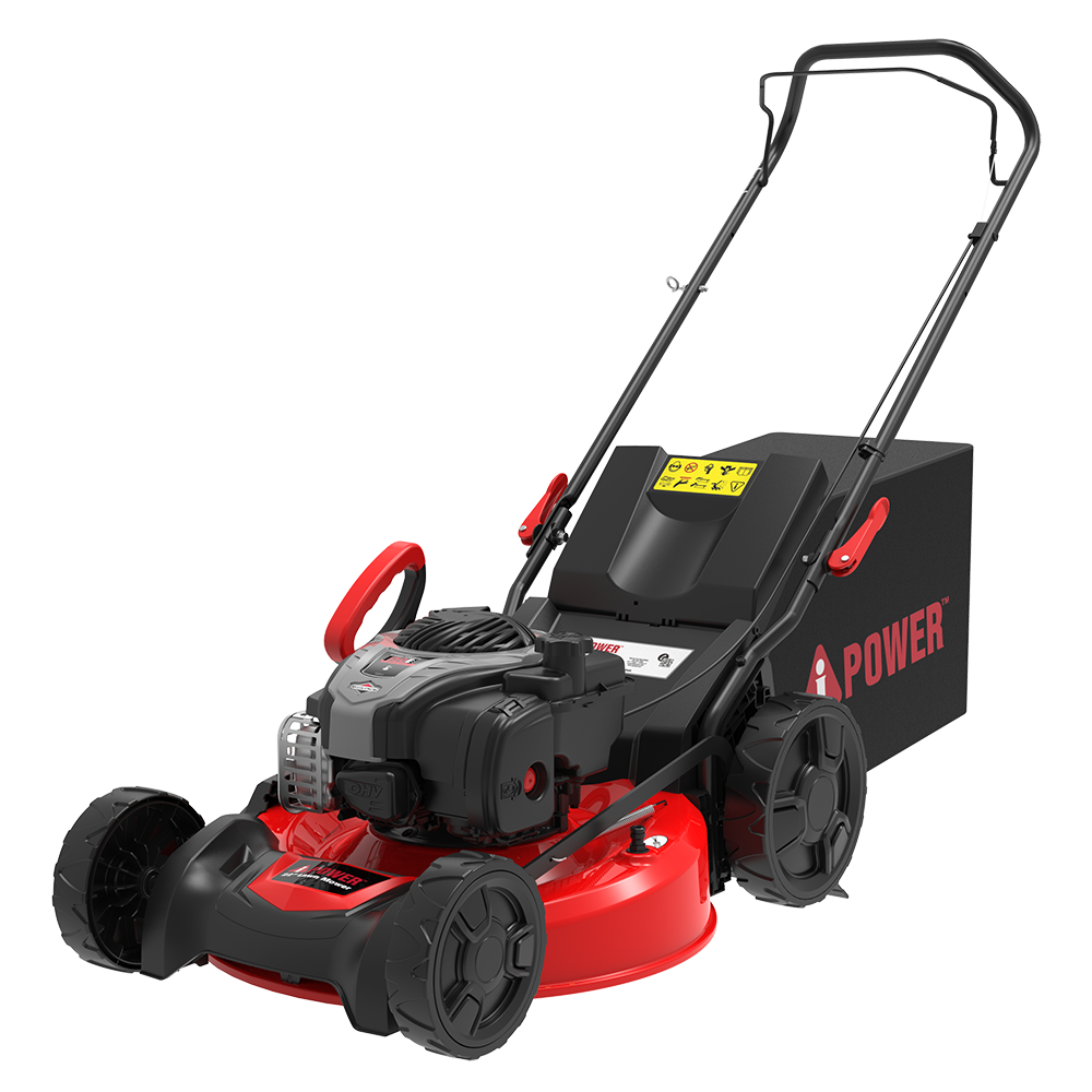 AiPower 22'' Gas Push Lawn Mower with 140cc B&S Engine 3 in 1 Bag & Mulching & Side Discharge with 6 Position Adjustable Height-LM3N1-HWP10