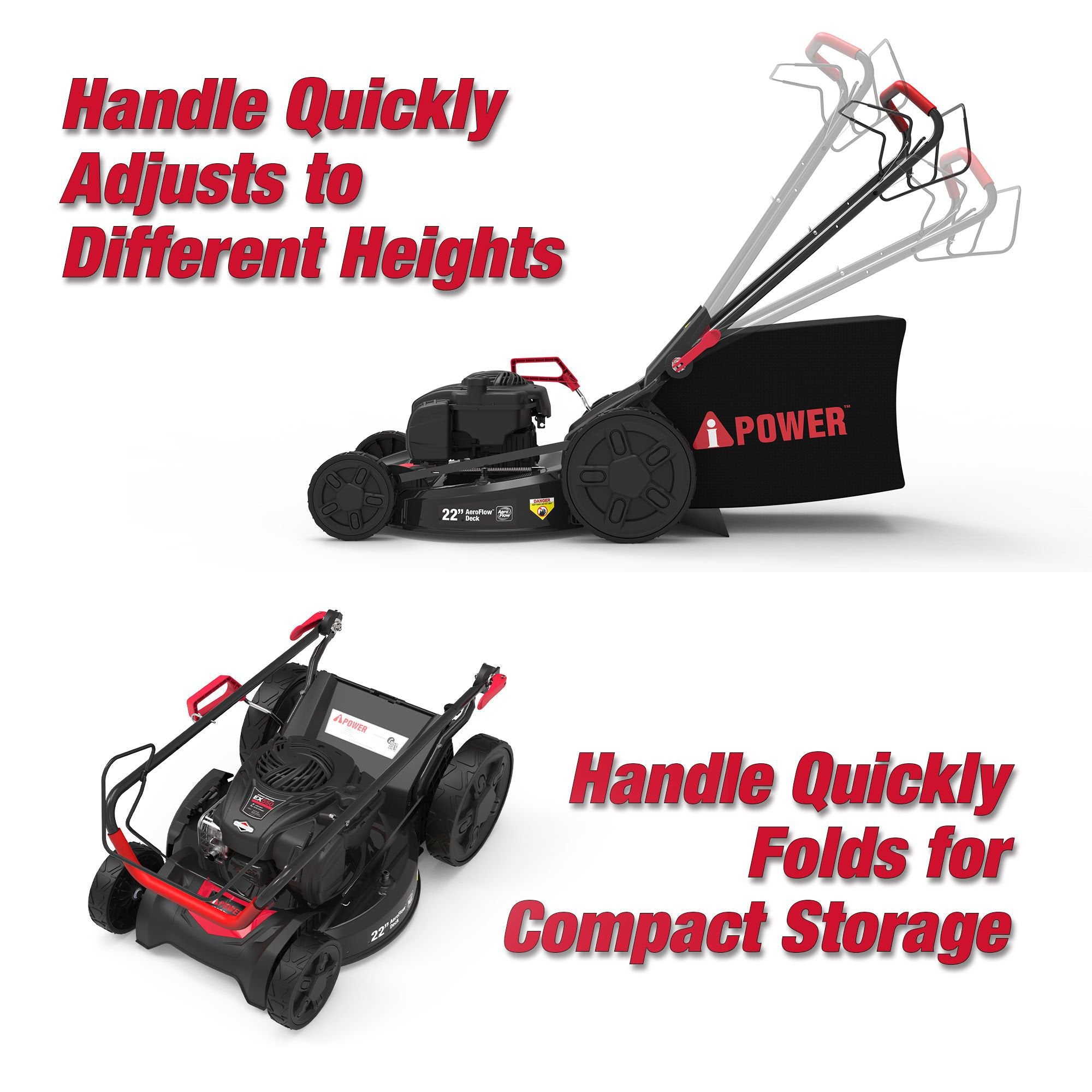 AiPower 21" Self-Propelled RWD Walk Behind Mower with Aero Flow™ Deck LM3N1-SPR-S