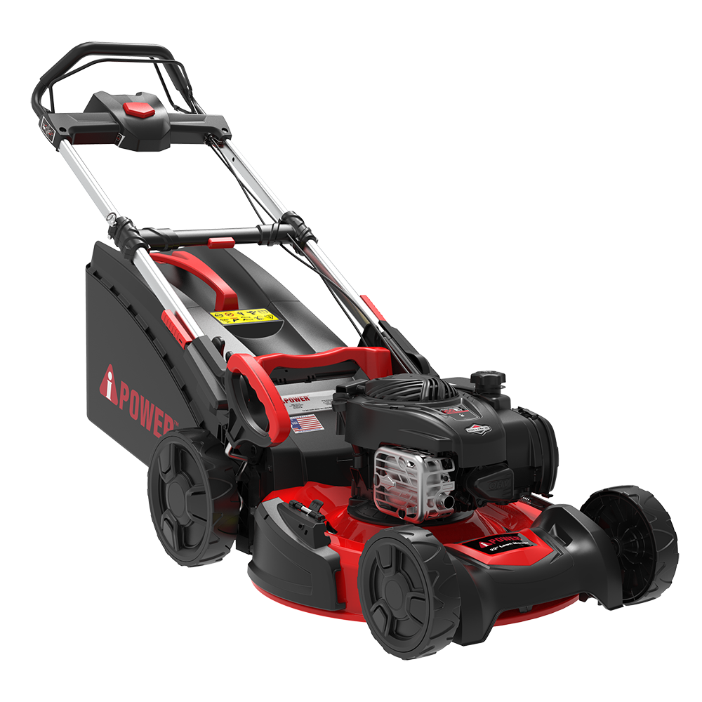 AiPower 22'' Self-Propelled RWD Walk Behind Mower 3 in 1 Bag & Mulching & Side Discharge with Aluminum Telescoping 6 Position Adjustable Height-LM3N1-SPR-T10
