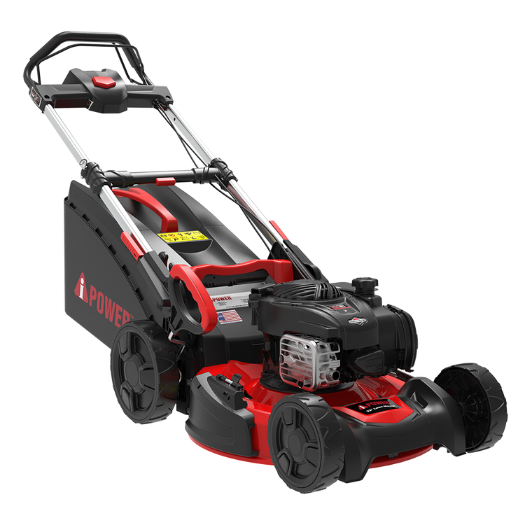 22'' Self-Propelled RWD Walk Behind Mower 3 in 1 Bag & Mulching & Side Discharge with Aluminum Telescoping 6 Position Adjustable Height-LM3N1-SPR-T10
