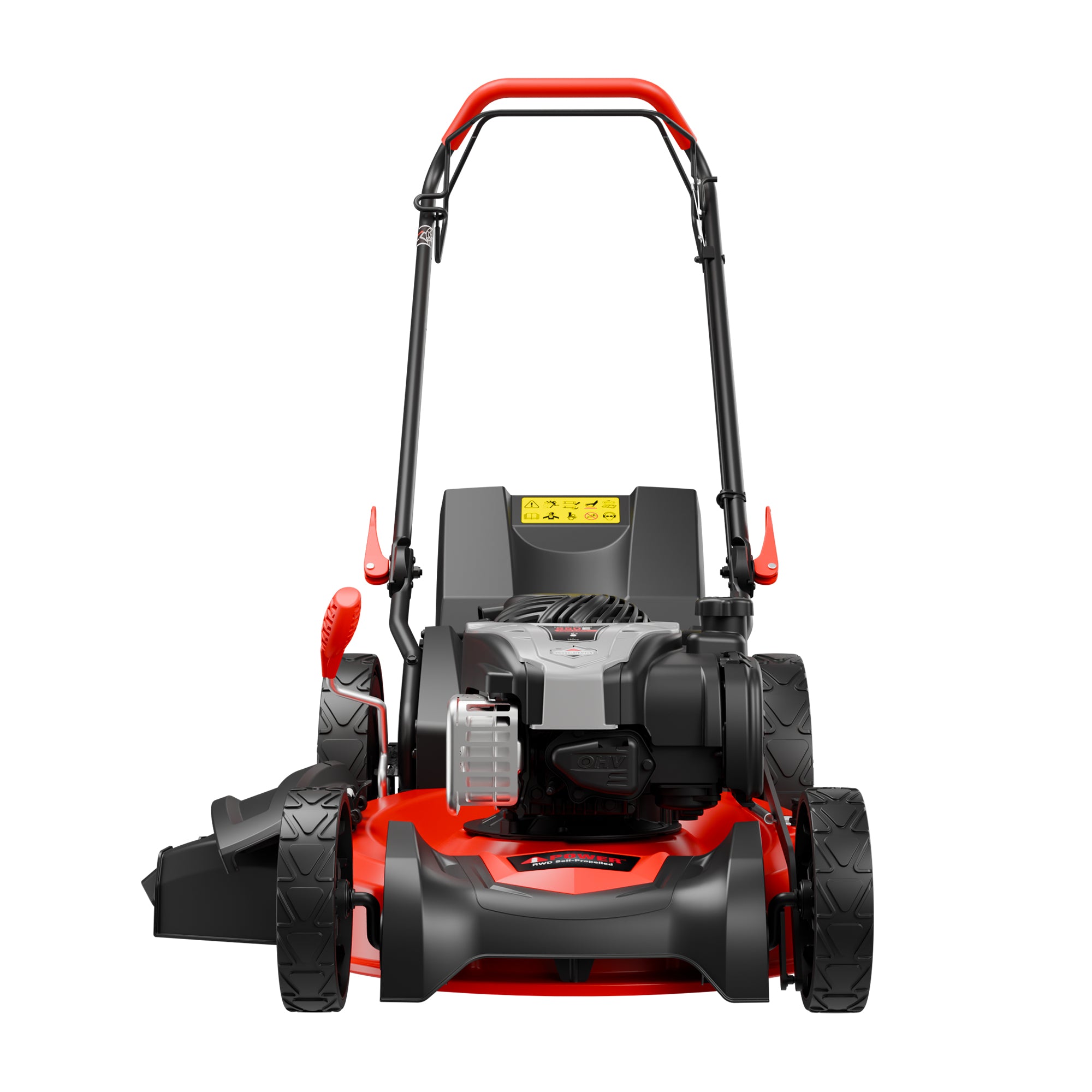 A-iPower 22'' Self-Propelled RWD Walk Behind Mower with Aero Flow™ Deck 3 in 1 Bag & Mulching & Side Discharge with 6 Position Adjustable Height-LM3N1-SPR