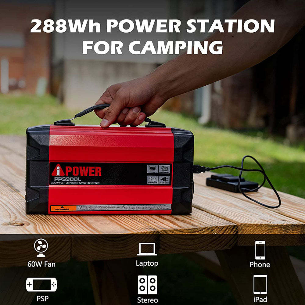 300Wh Portable Lithium Power Station Mobile Battery Generator PPS300L