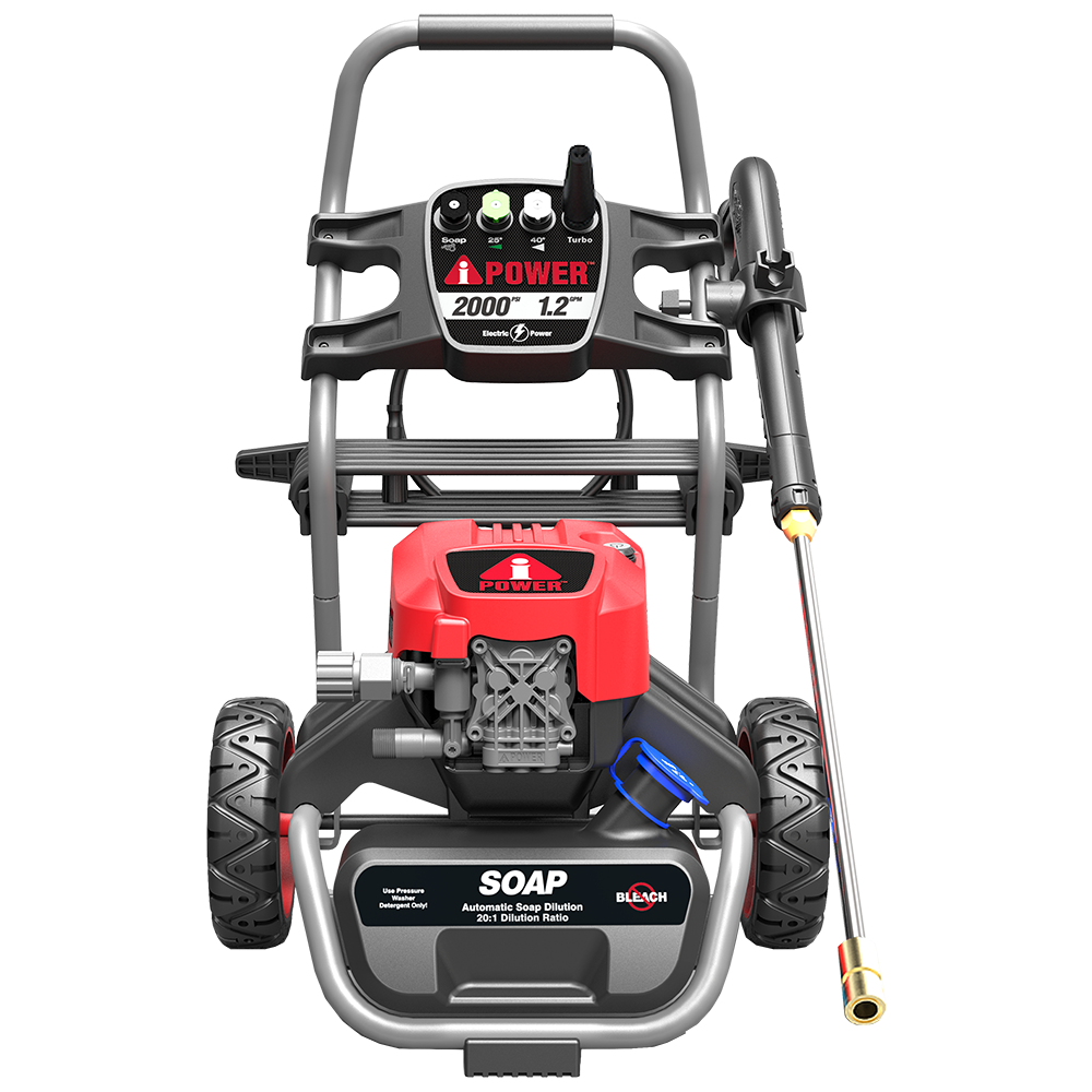 2000 PSI Electric Pressure Washer, Portable Power Washer for Cars, Driveways, Patios & Outdoor Cleaning - PWE2001
