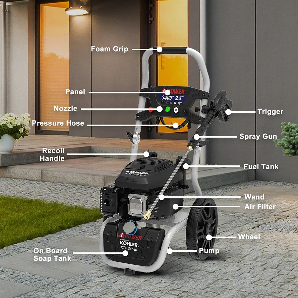 PWF3400KV - Gas Powered Pressure Washer