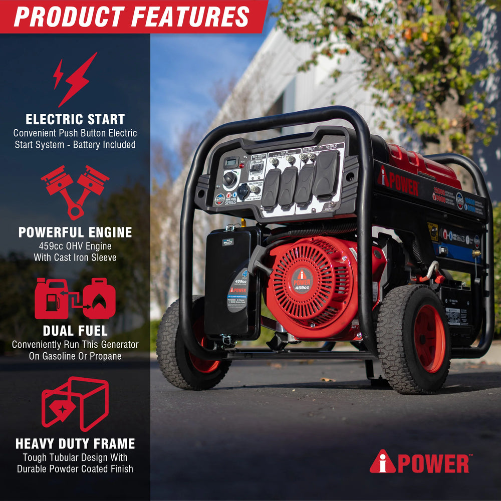 SUA12000ED - 12000 Watt Dual Fuel Portable Generator