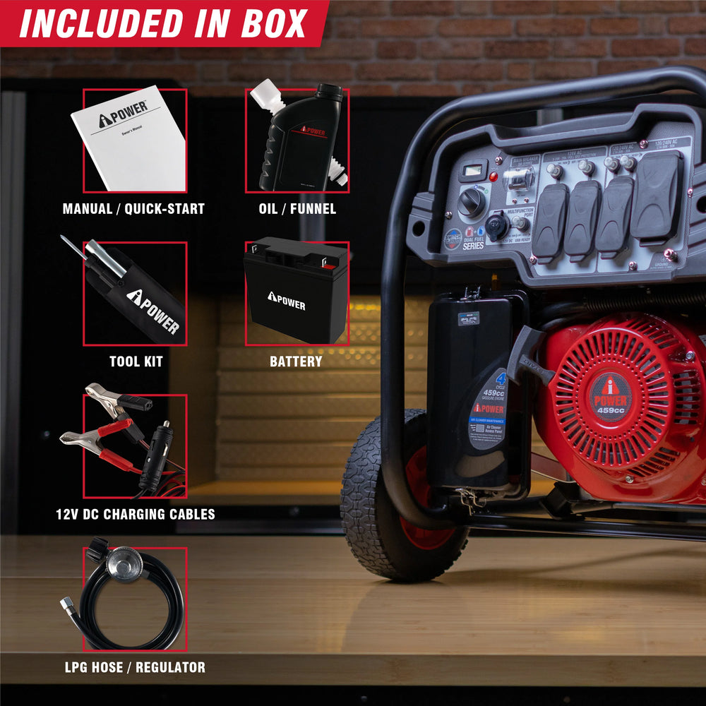 SUA12000ED - 12000 Watt Dual Fuel Portable Generator