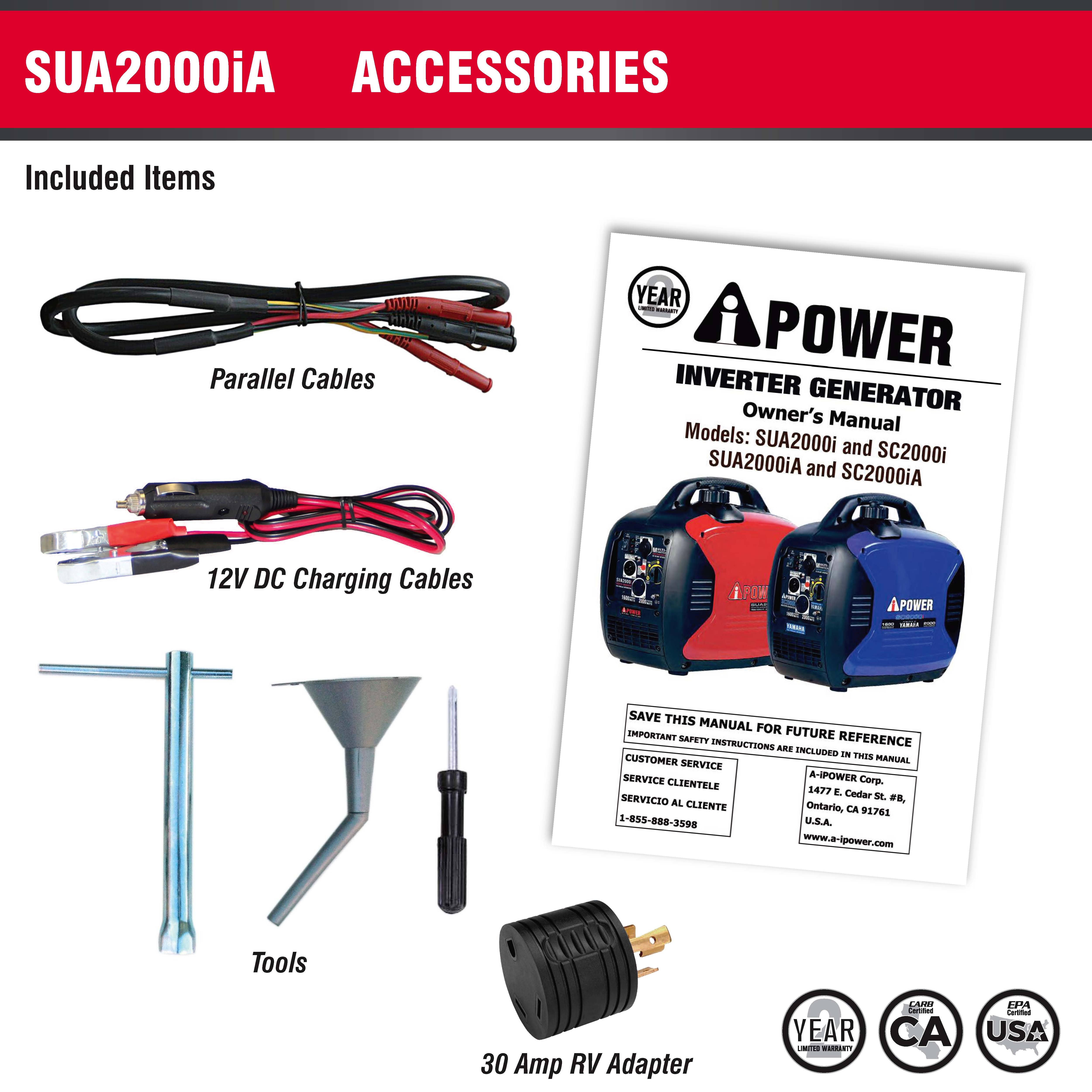 2000 Watt Inverter Generator SUA2000iA