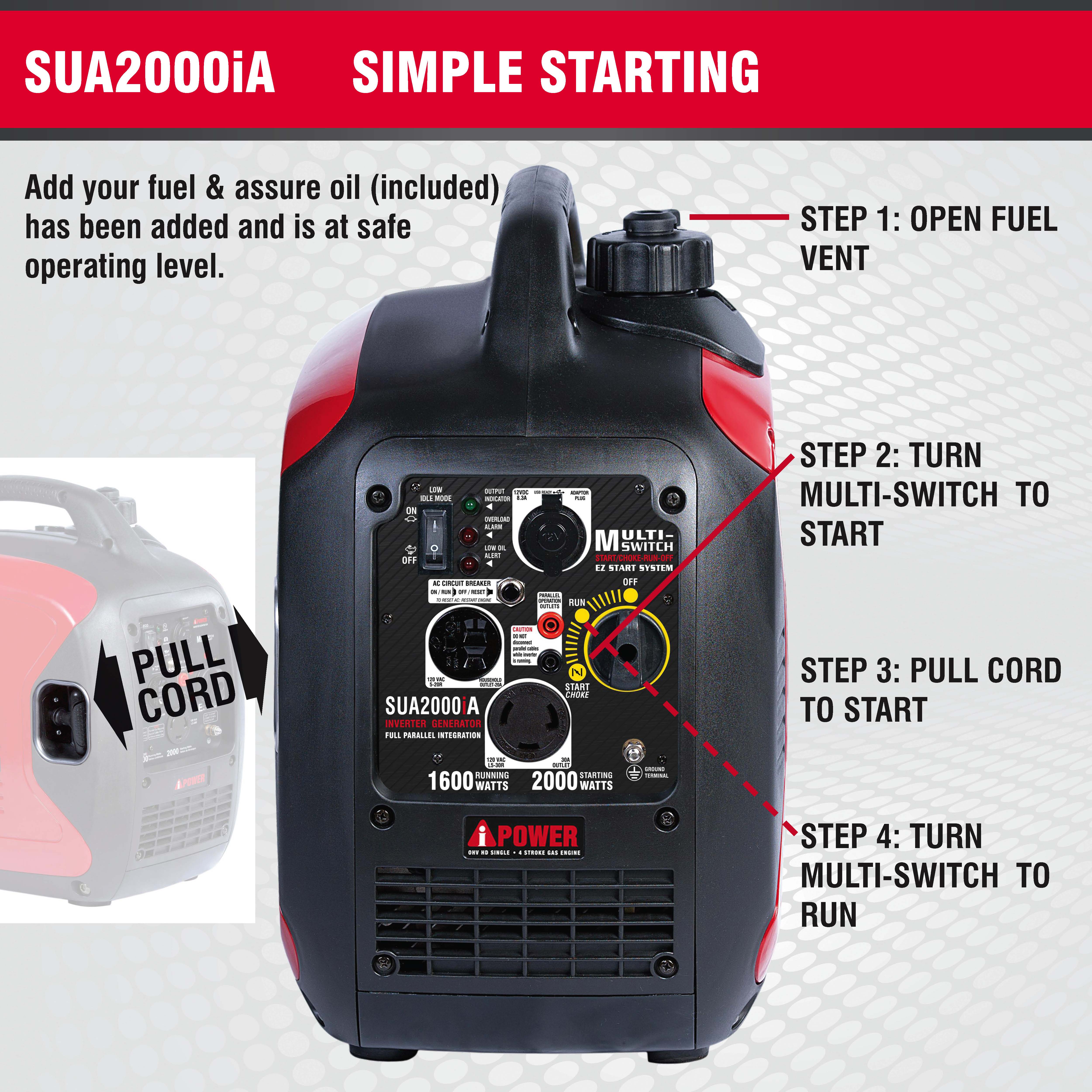 2000 Watt Inverter Generator SUA2000iA