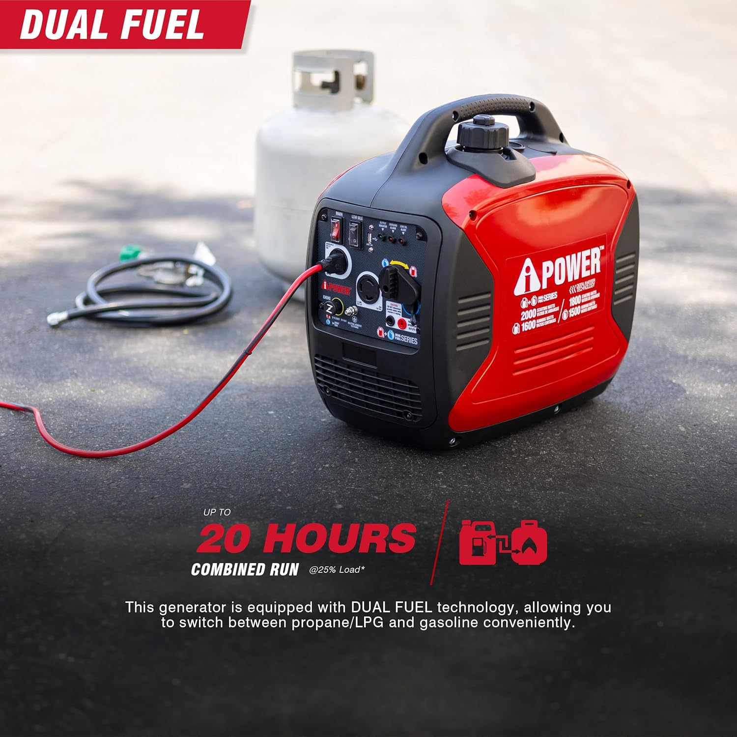 SUA2000iD - 2000 Watt Dual Fuel Inverter Generator