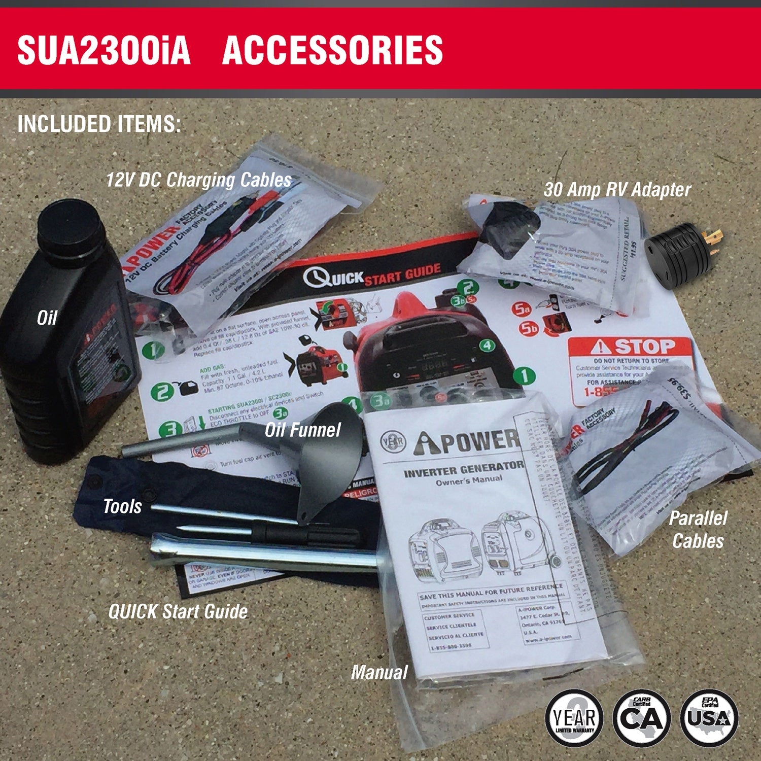 2300 Watt Inverter Generator SUA2300iA