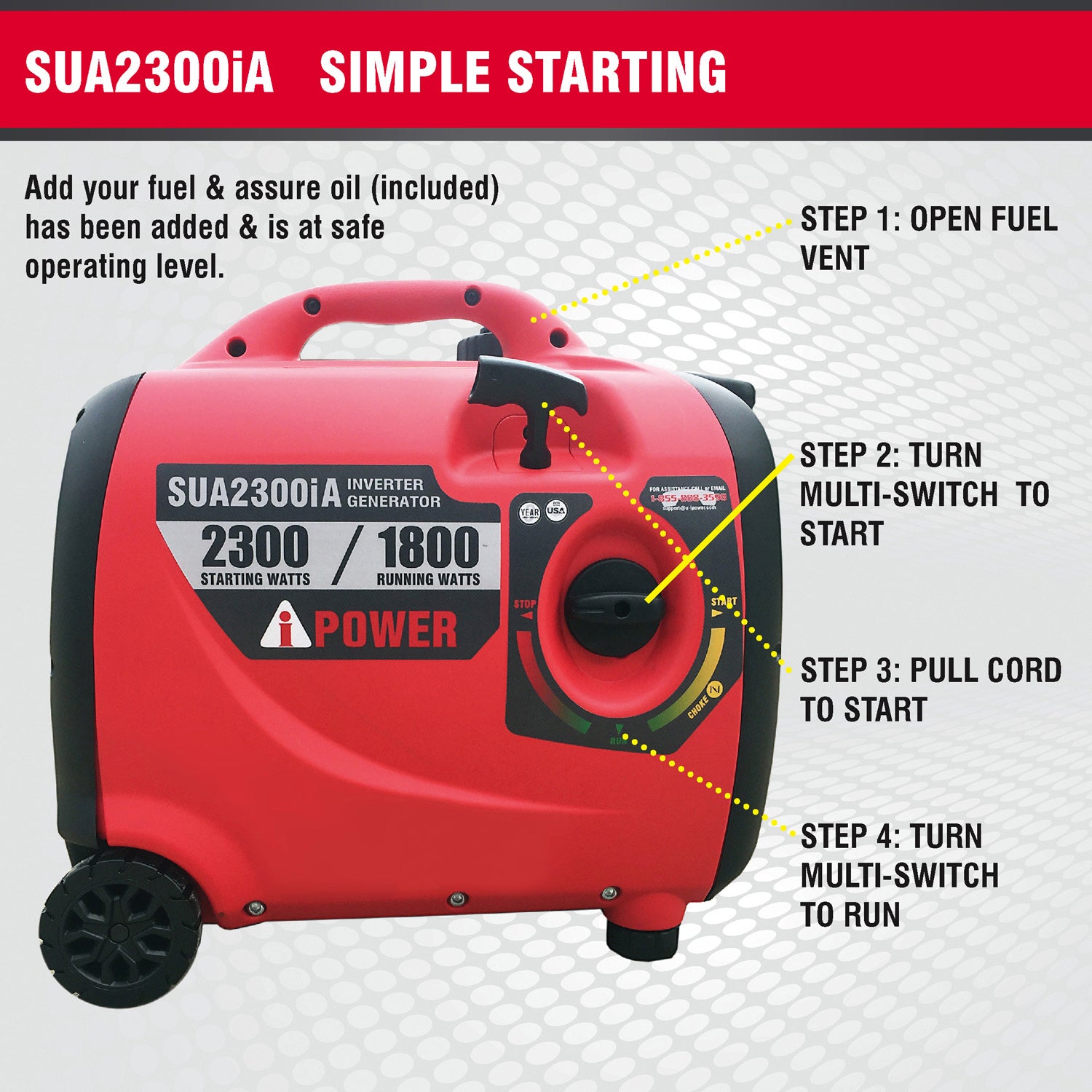 2300 Watt Inverter Generator SUA2300iA