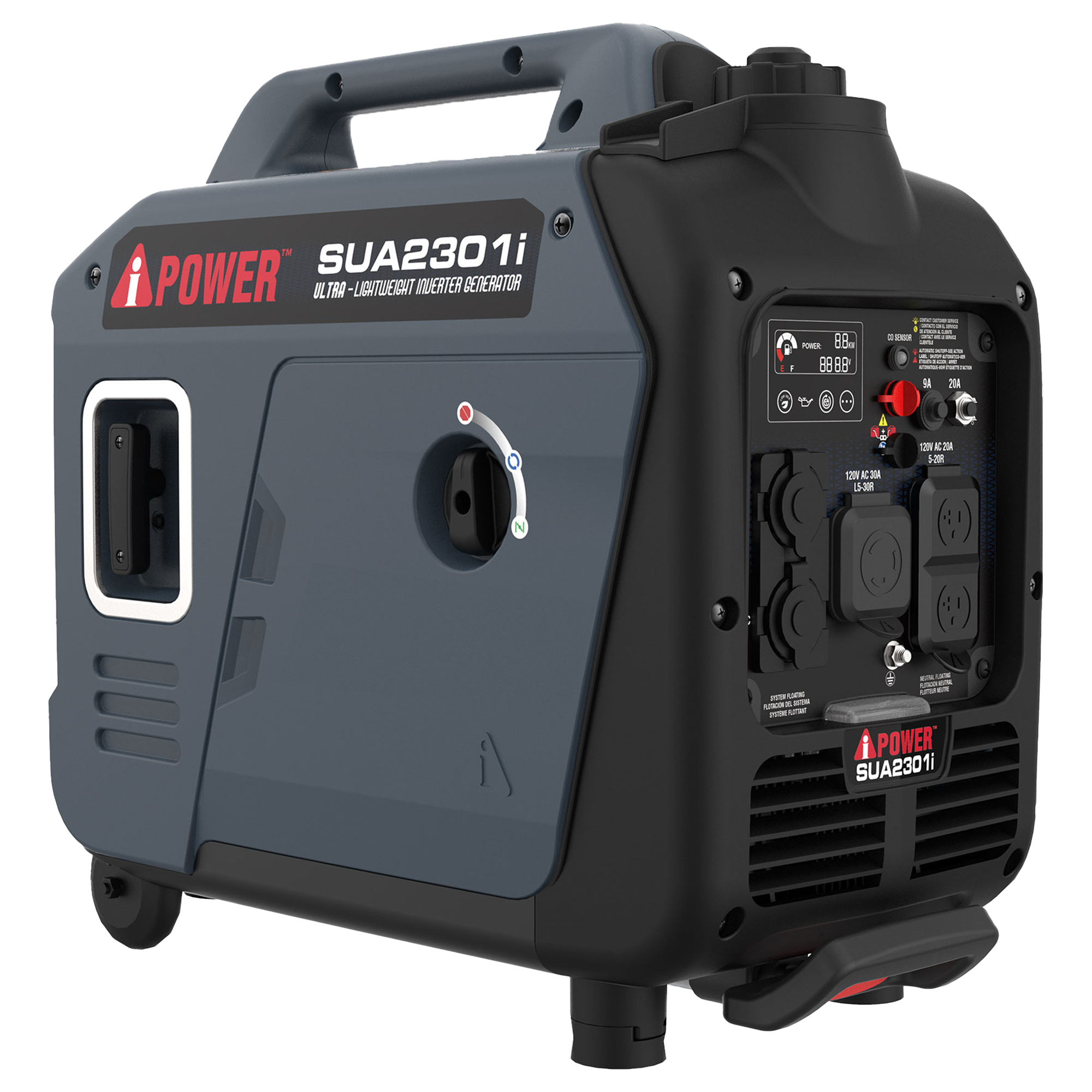 2300 Watts Portable Inverter Generator With CO Alert & Llluminated SUA2301i