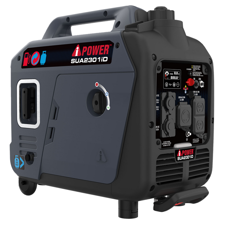 2300W Dual Fuel Portable Inverter Generator With CO Alert SUA2301iD