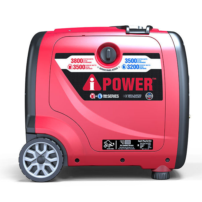3800W Dual Fuel Portable Inverter Generator Electric start With CO Alert SUA3800iED