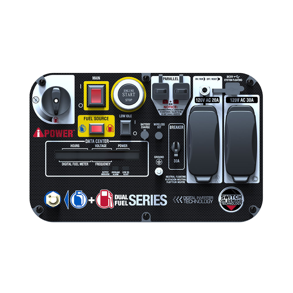 3800W Dual Fuel Portable Inverter Generator Electric start With CO Alert SUA3800iED