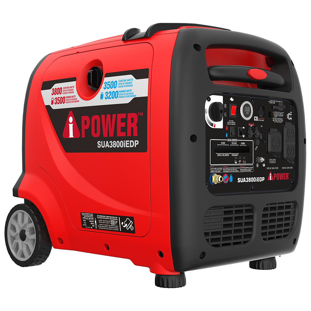 3800W Dual Fuel Portable Inverter Generator, Remote Start With CO Alert