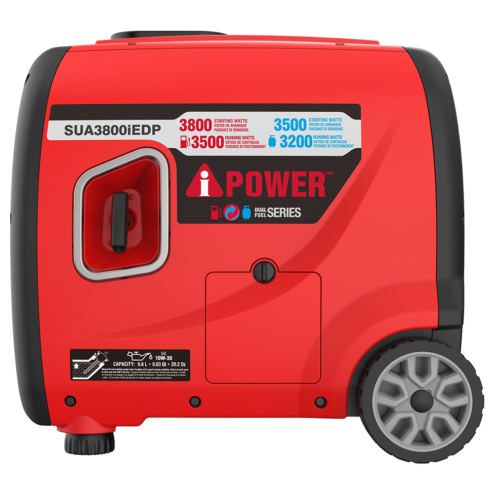 3800W Dual Fuel Portable Inverter Generator, Remote Start With CO Alert