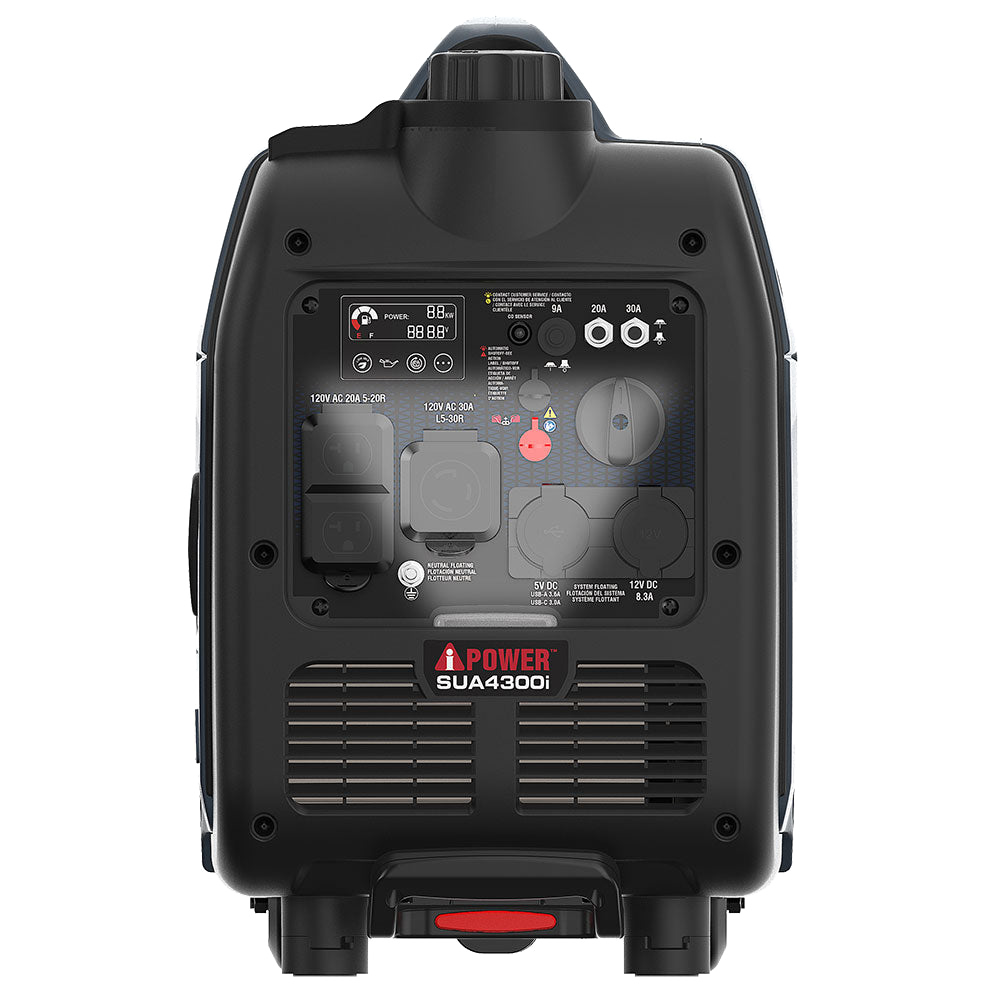 4300W Portable Inverter Generator With CO Alert & Llluminated