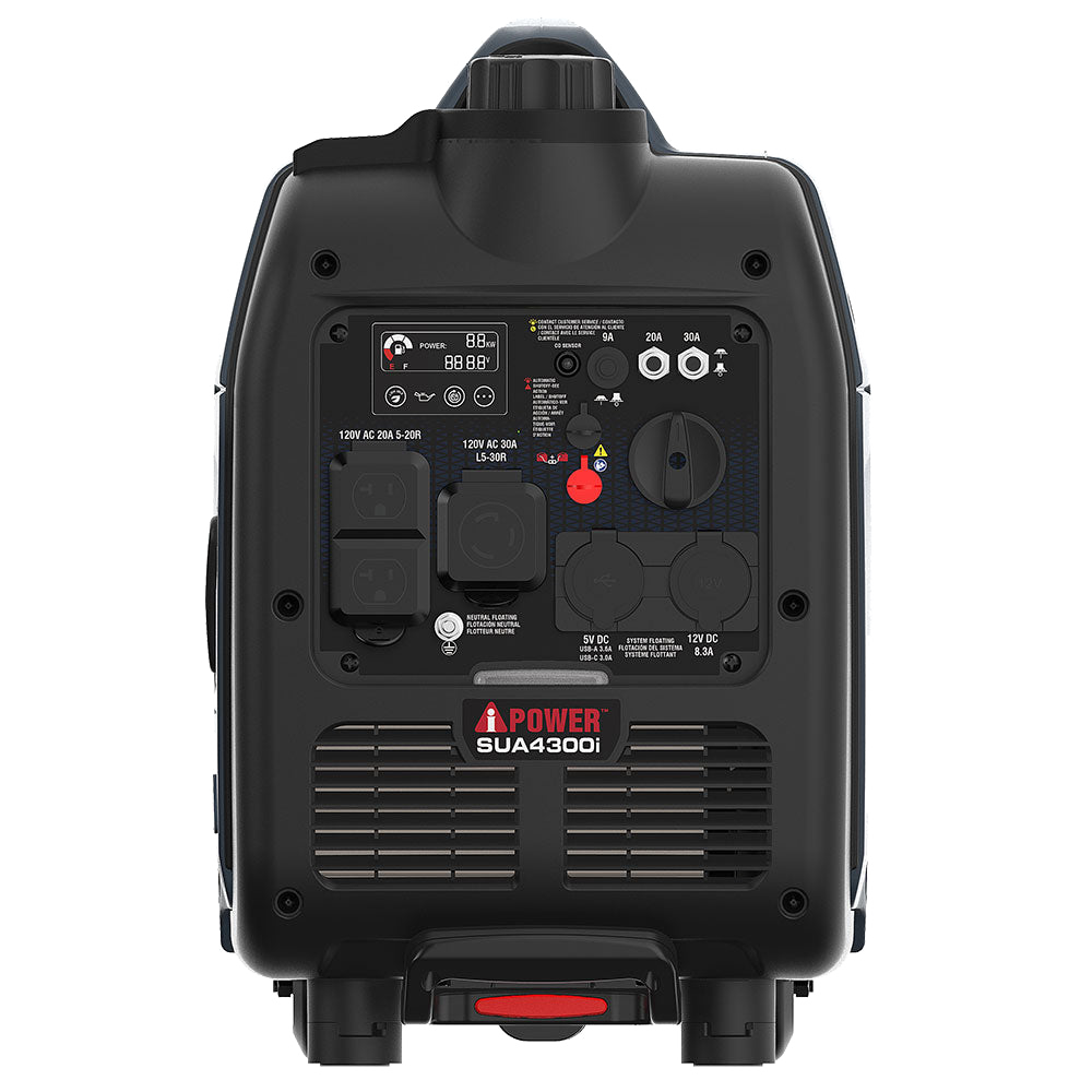 4300W Portable Inverter Generator With CO Alert & Llluminated SUA4300i