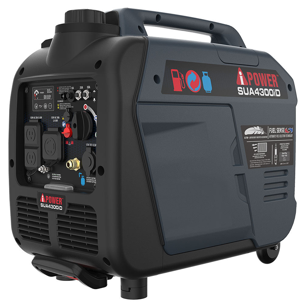 4300W Dual Fuel Inverter Generator With CO Alert &  Llluminated SUA4300iD