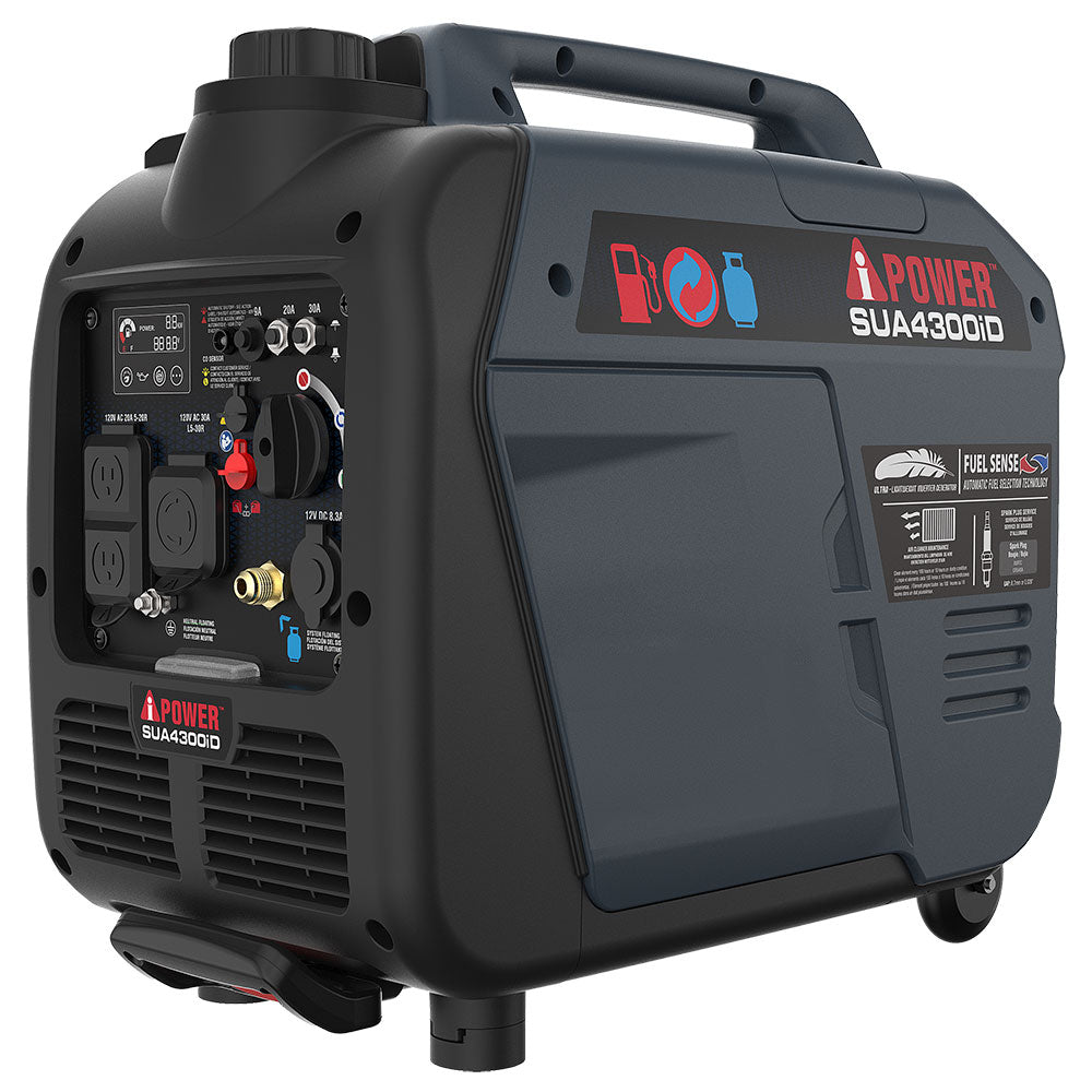 4300W Dual Fuel Inverter Generator With CO Alert &  Llluminated SUA4300iD