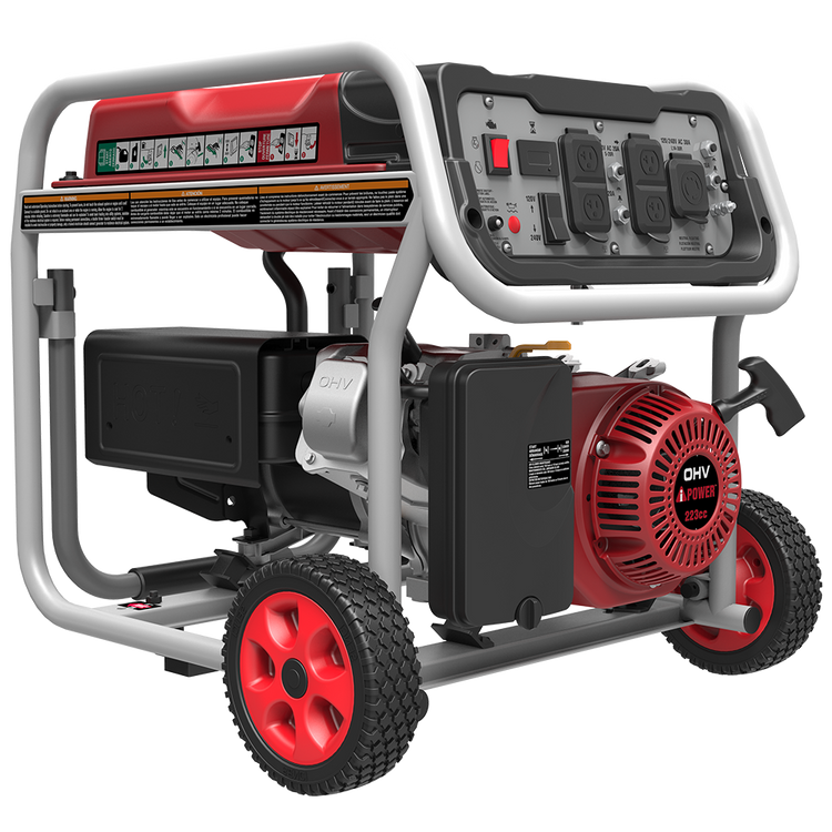 5000 Watt Portable Gas Generator with CO Sensor, 120V/240V Backup Generator for Home, RV & Jobsite-SUA5000AP