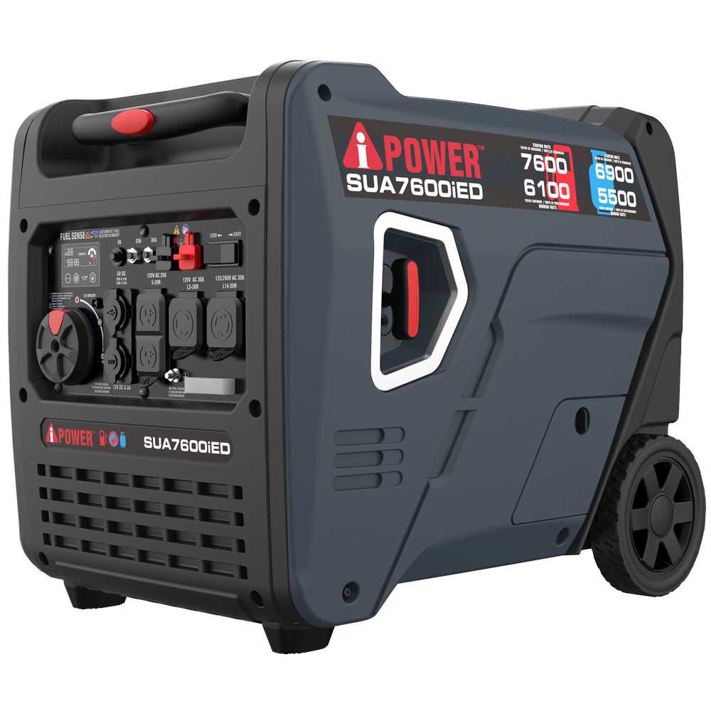 7600W Dual Fuel Portable Inverter Generator,Electric Start with CO Sentry SUA7600iED