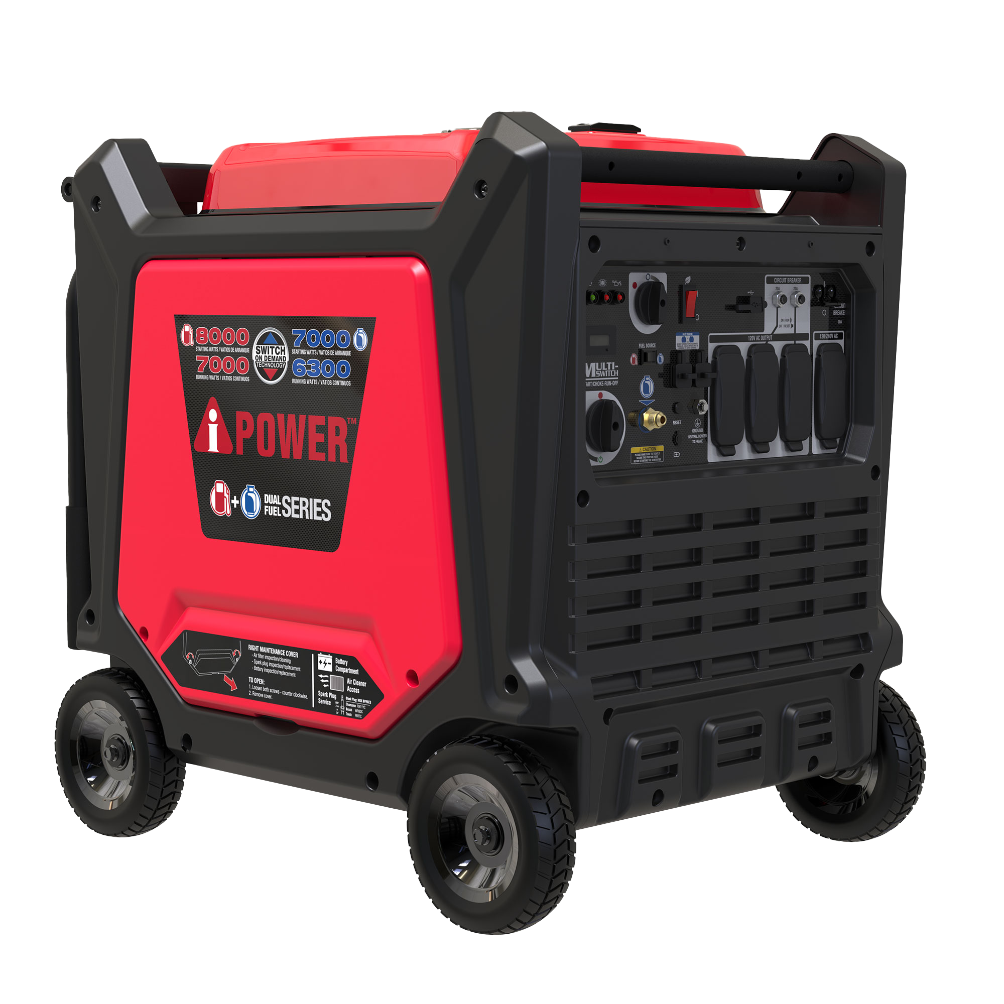 SUA8000iED - 8000 Watt Dual Fuel Generator