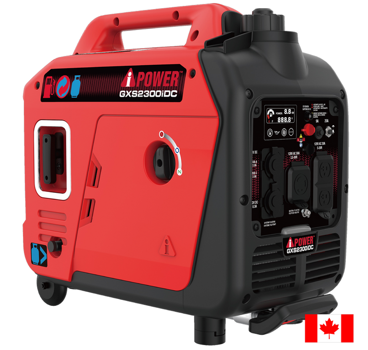 2300 Watt Dual Fuel Inverter Generator, Quiet Portable Gas & Propane Generator for Camping, RV & Home Backup-GXS2300iDC