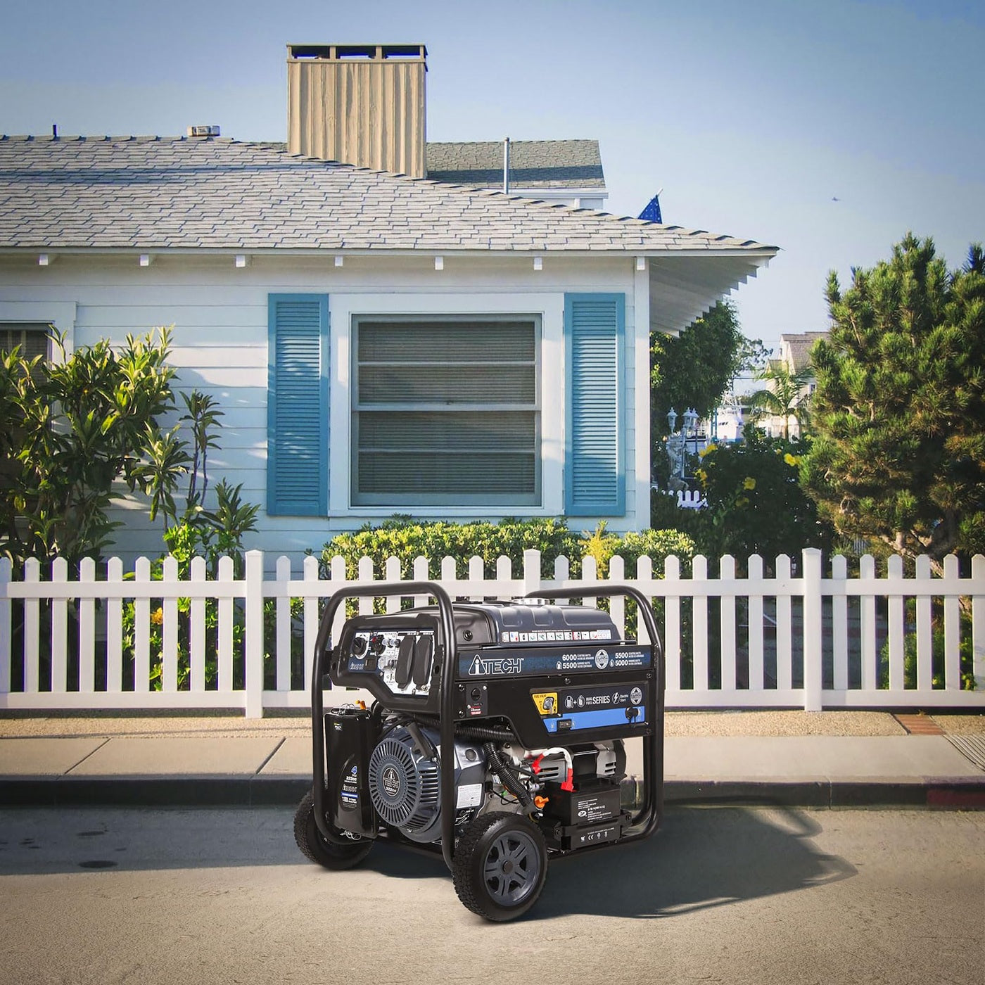 5000W / 6000W Portable Dual Fuel Generator , Electric Start, Gas & Propane Powered, CO Sensor AT10-260001