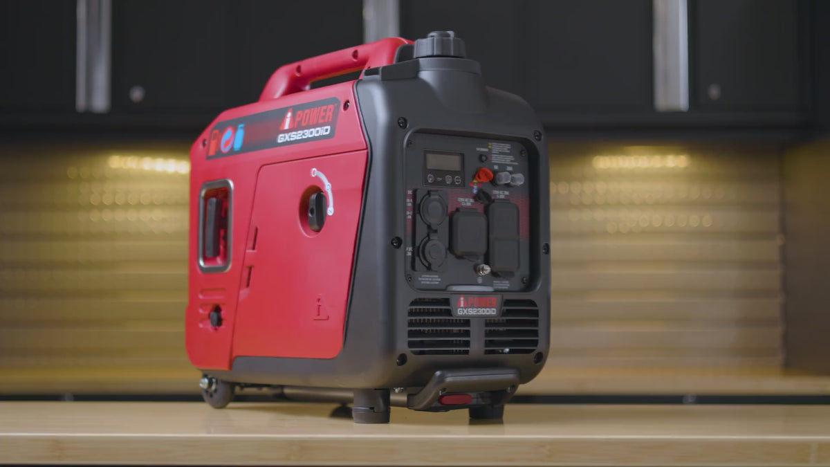 Load video: 2300W Portable Dual Fuel Inverter Generator With CO Alert &amp; 24h Run Time GXS2300iD