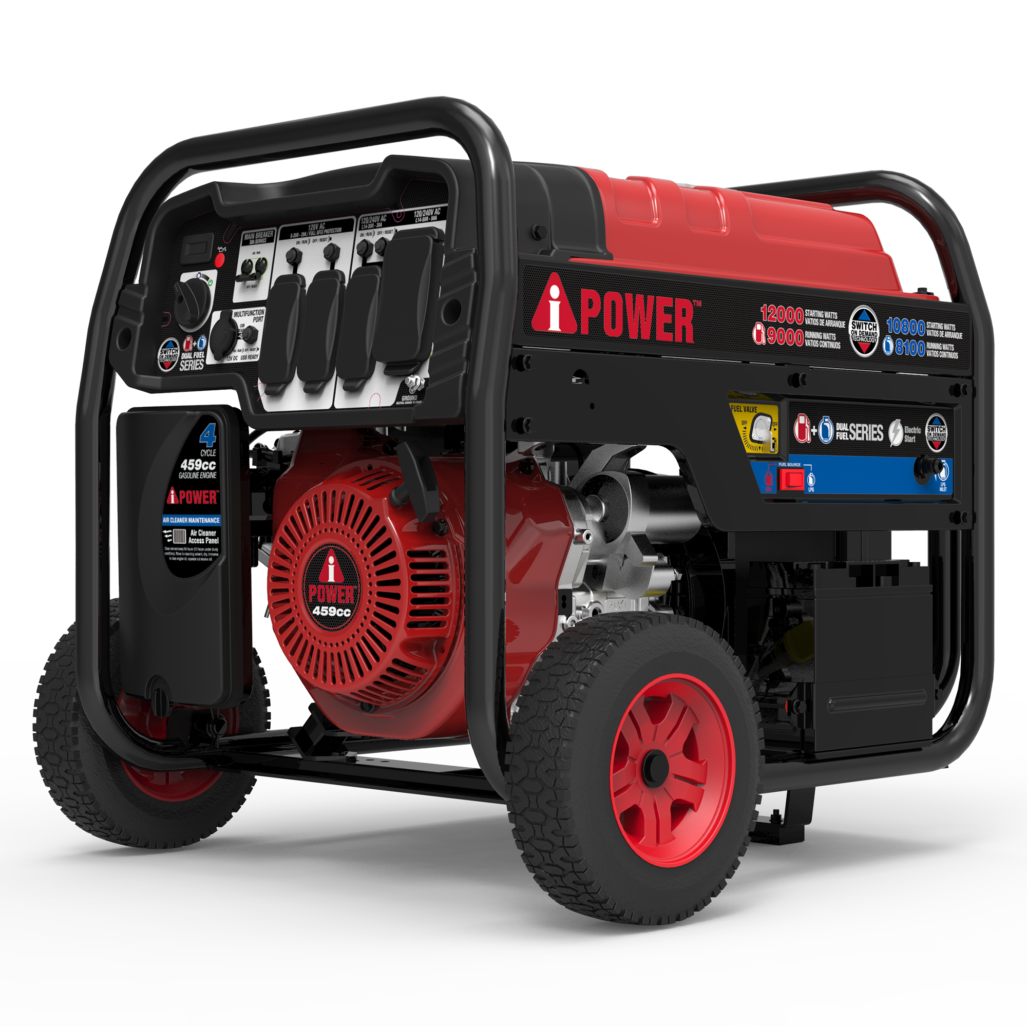 SUA12000ED - 12000 Watt Dual Fuel Portable Generator